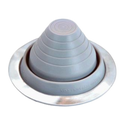 Roofjack / Aztec Washer Inc. #3 Round Silicone Pipe Flashing Boot, Gray Metal Roof Pipe Flashing Boot