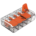 WAGO 221 Series LEVER-NUTS Compact Splicing Connector, 5-Conductor Lever Wire Splicing Connector